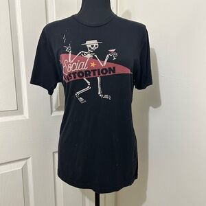 Black Kat Vintage Social Distortion 2017 Spring Tour Skeleton Concert Tee Size S